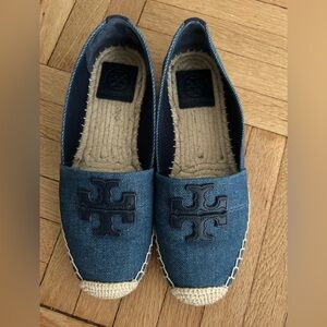 Tory Burch denim espadrilles- worn twice. Beautiful condition!